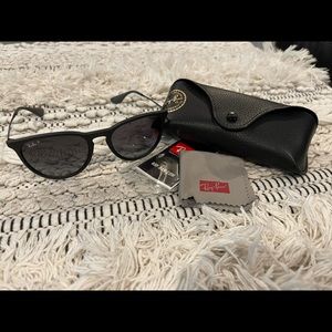 Rayban Erika Polarized Sunglasses, Black Matte